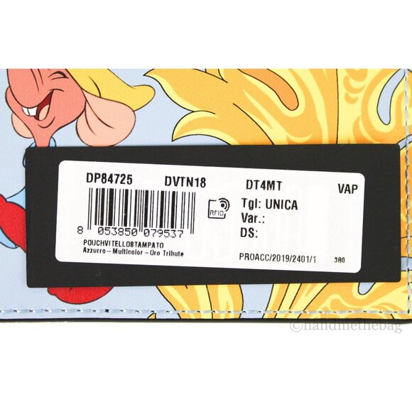 NEW Versace X Disney Cinderella Mice Wrist Clutch Smooth Printed Leather Pouch S - Picture 4 of 7